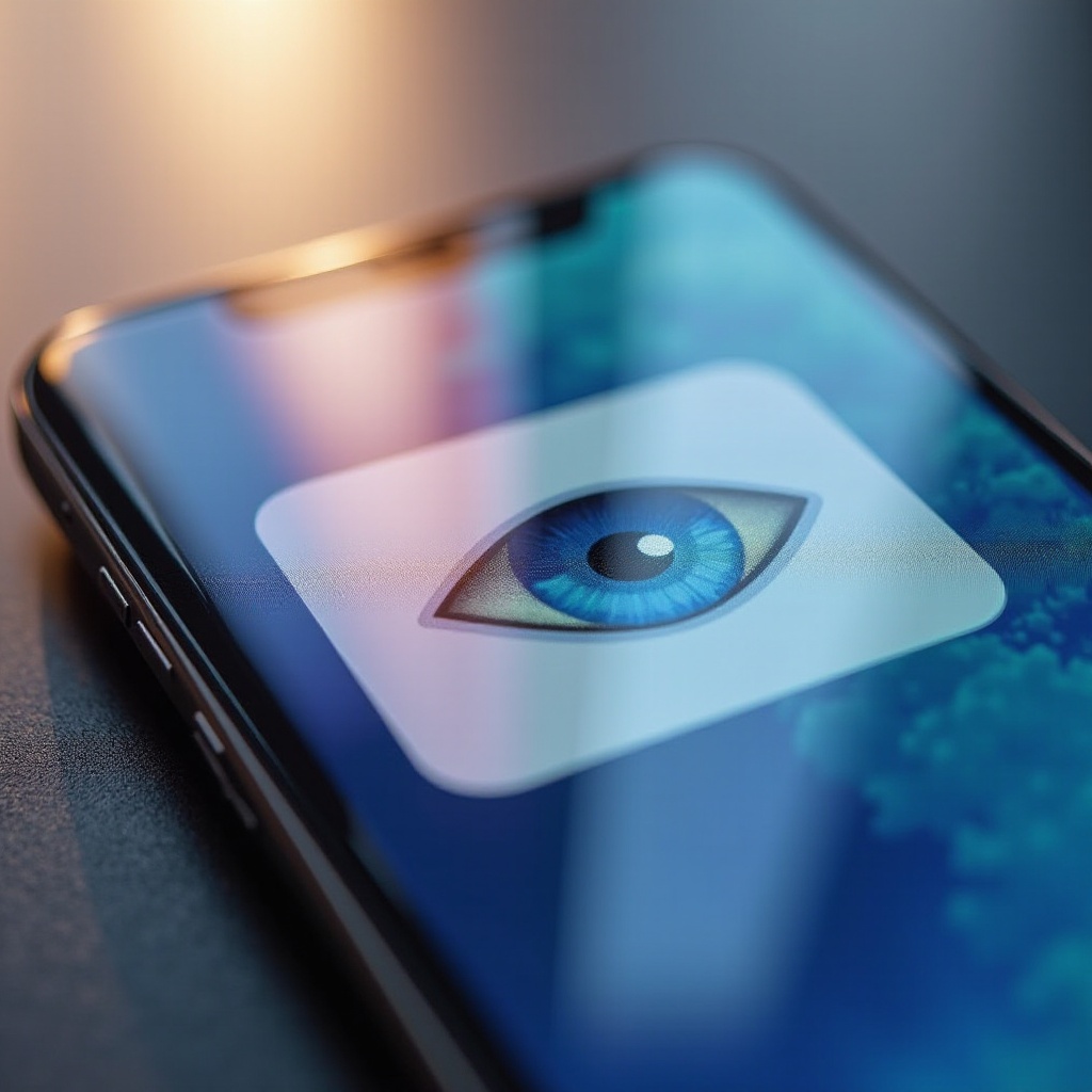 símbolo de olho no android