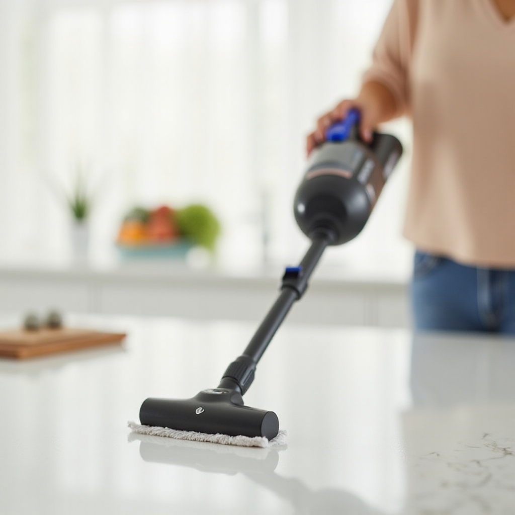 handstofzuiger met borstel