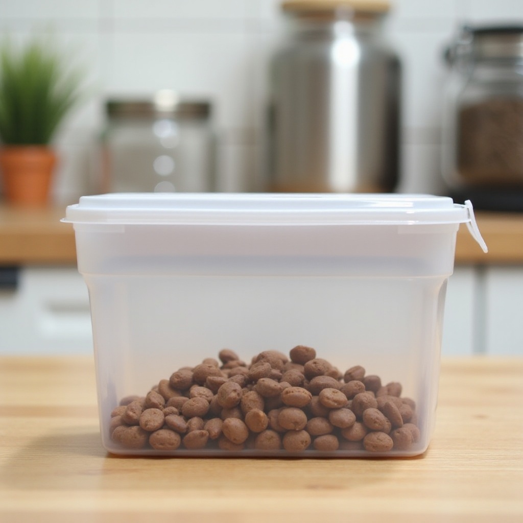 is it bad to store dog food in plastic containers