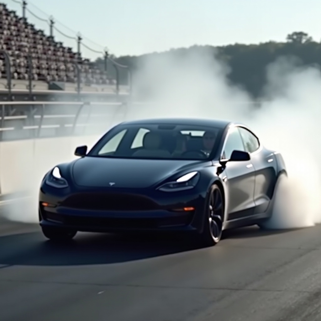 model 3 lange afstand kwart mijl