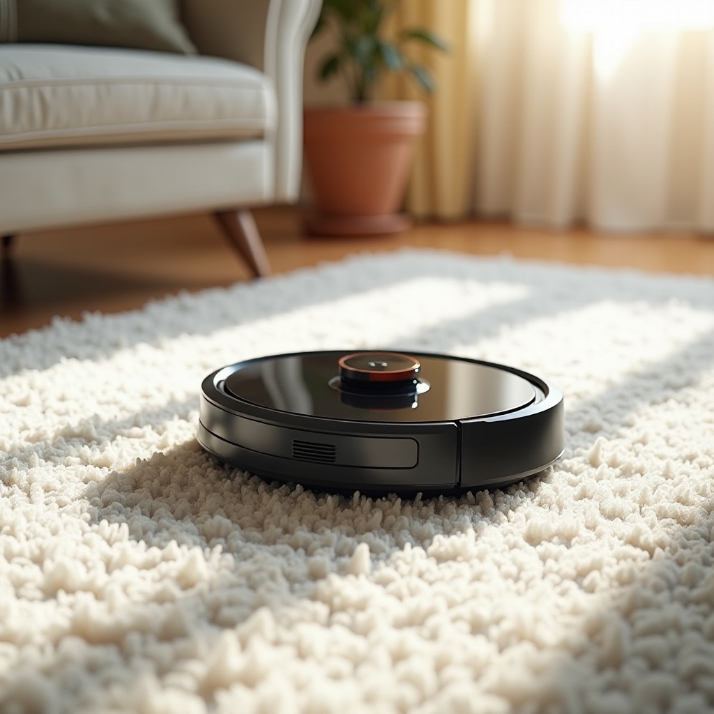 aspirador robô para carpetes de pelo alto