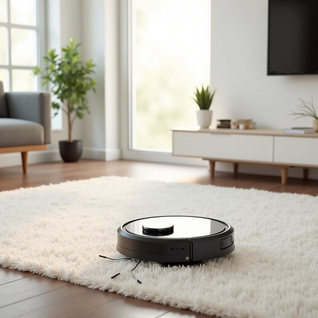 aspiradora robot para alfombras de pelo alto