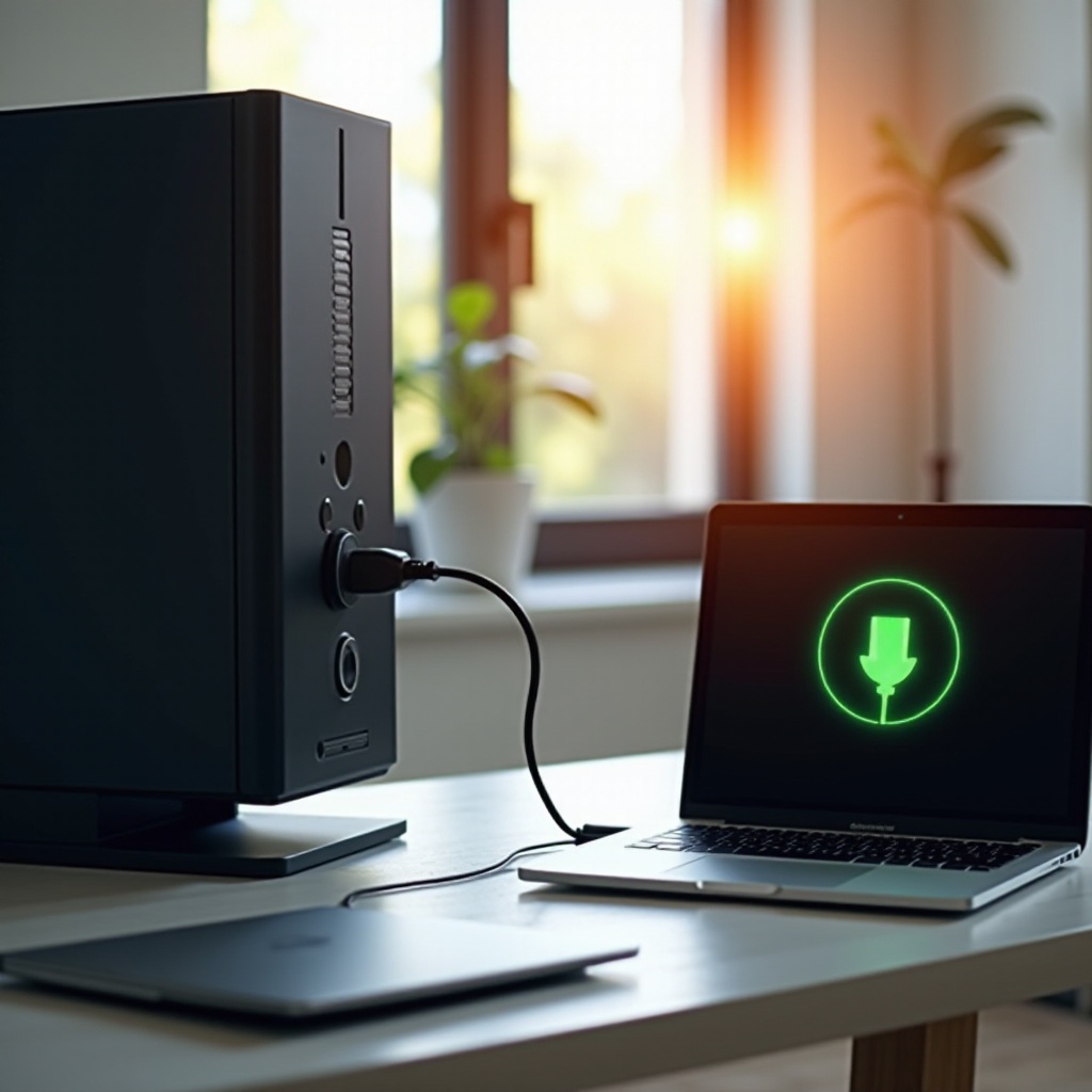 met welke spanning kan een desktop-pc een laptop opladen?