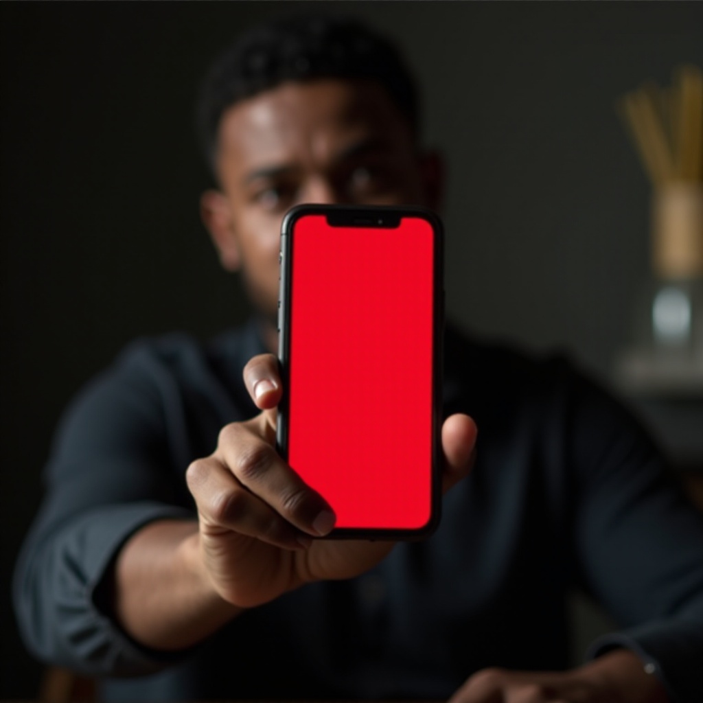 iPhone rode scherm des doods