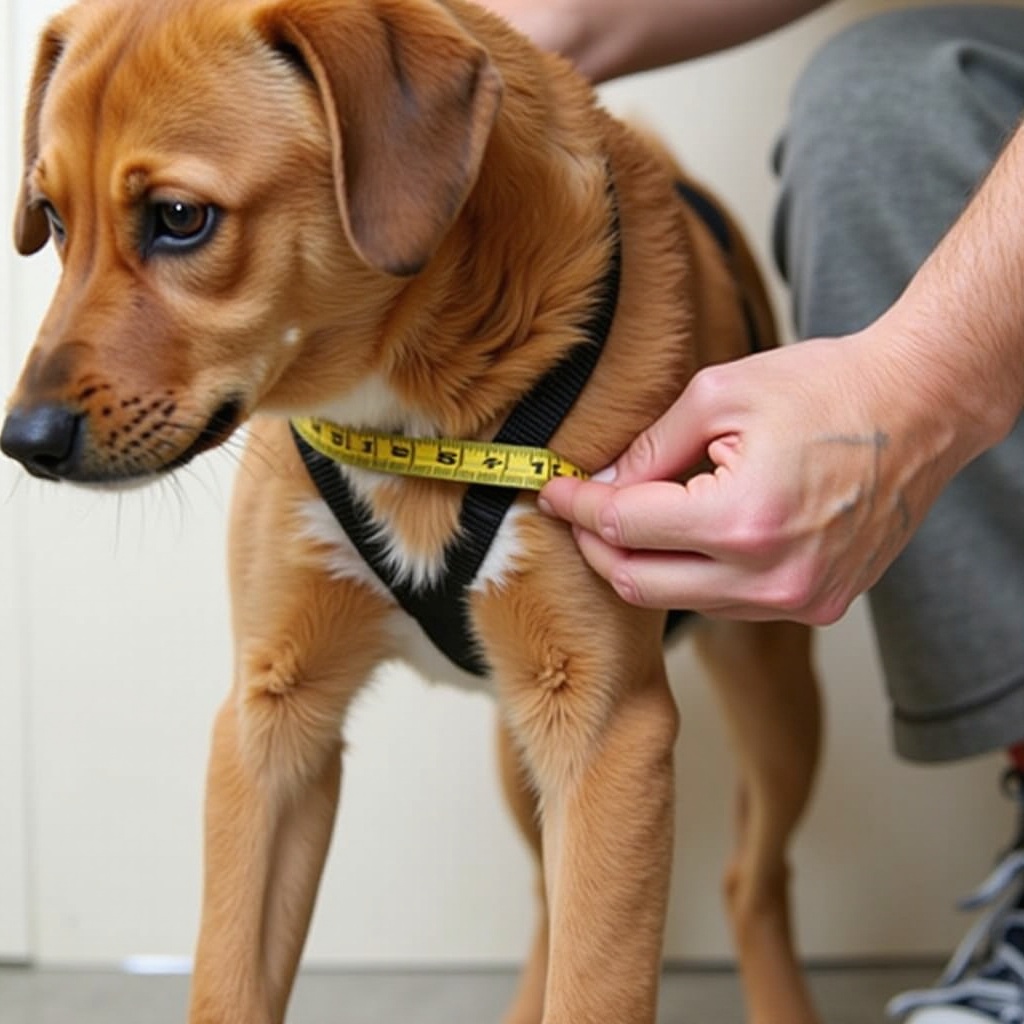 how to measure a dog's chest for a harness