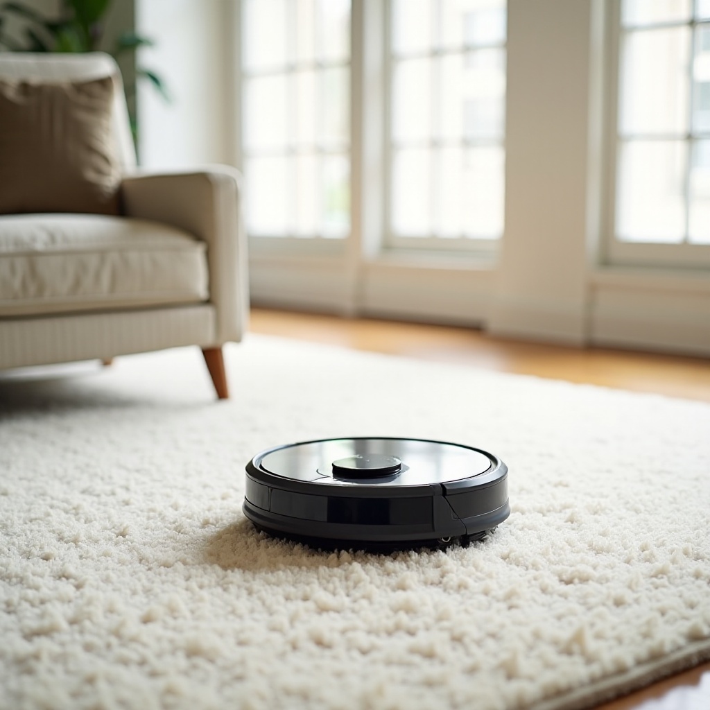 aspirador robô para carpetes de pelo alto